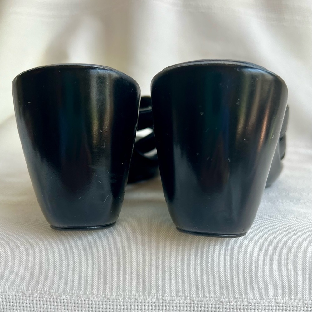 Nickels Soft Women's Templete Black Lthr Heeled Sandal Sz 6 EUC Made in Brazil - Picture 7 of 11